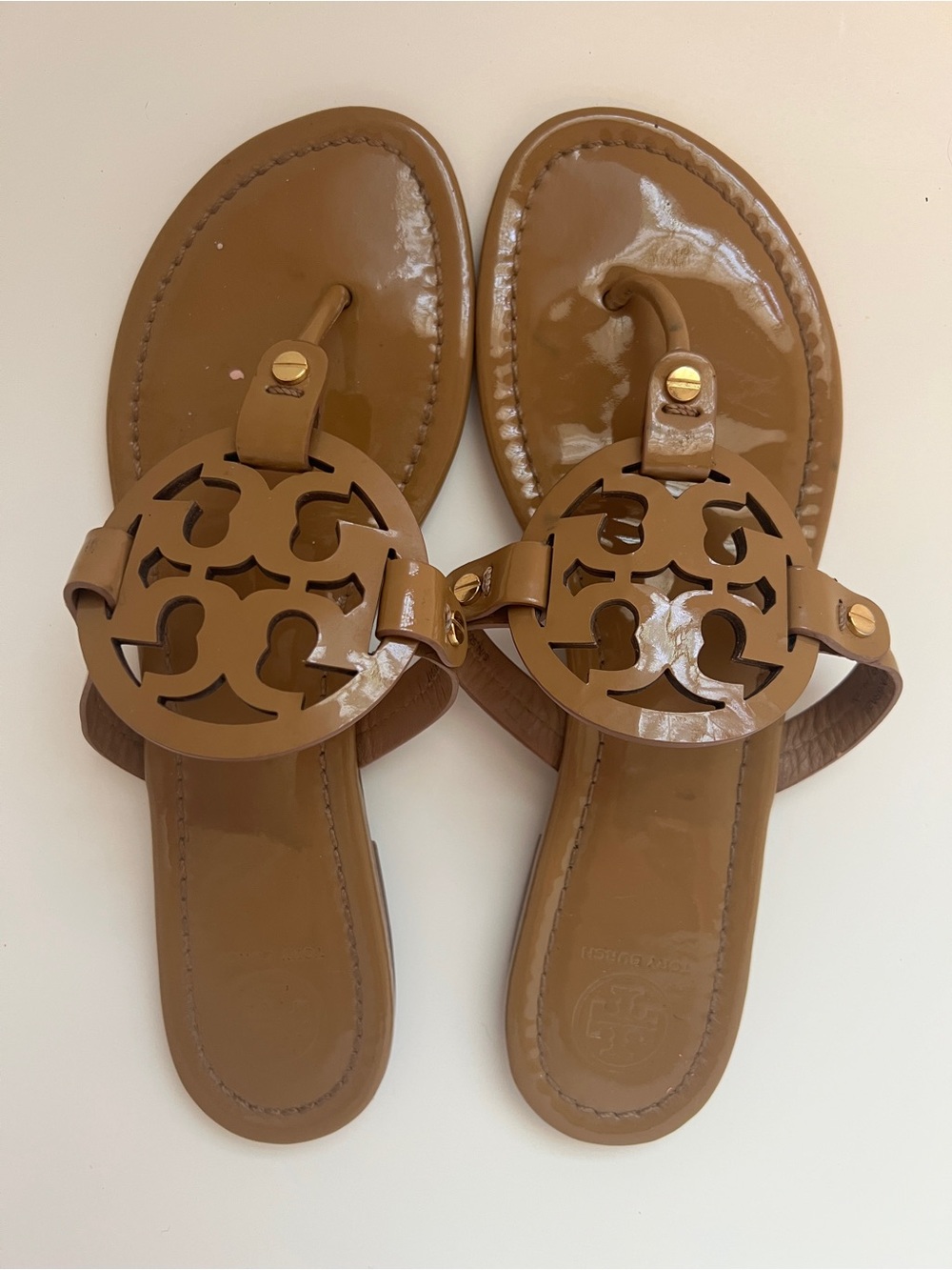 Tory Burch Patent Leather Miller Sandals
